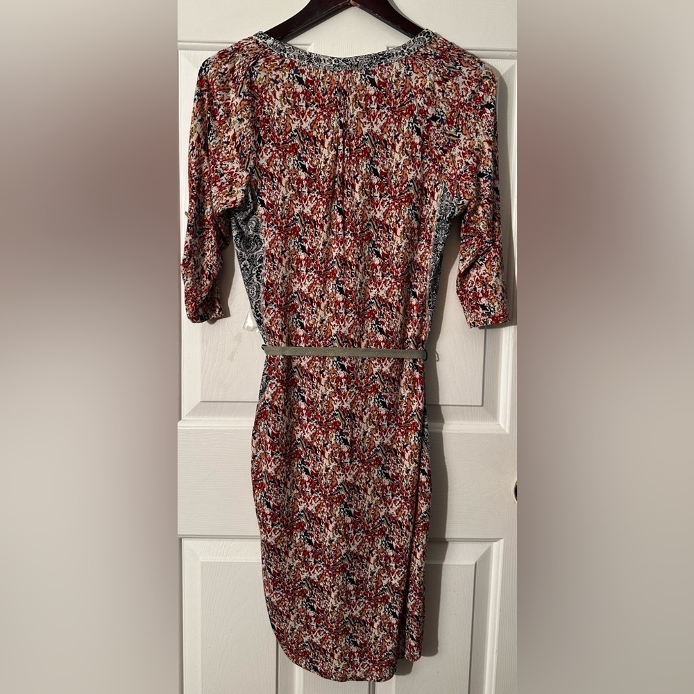 TINY Anthropologie S Perenne Lightweight Shirt Dress Tencel Silk Roll Tab Sleev - Picture 4 of 16
